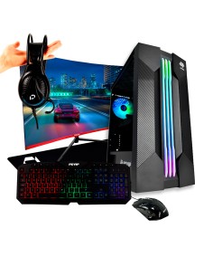 Pack Gaming SHIELD / AMD Ryzen 5 5500 / 16GB RAM DDR4 / 1TB SSD / RTX 5060 8GB GDDR7 / Monitor 27" + Periféricos